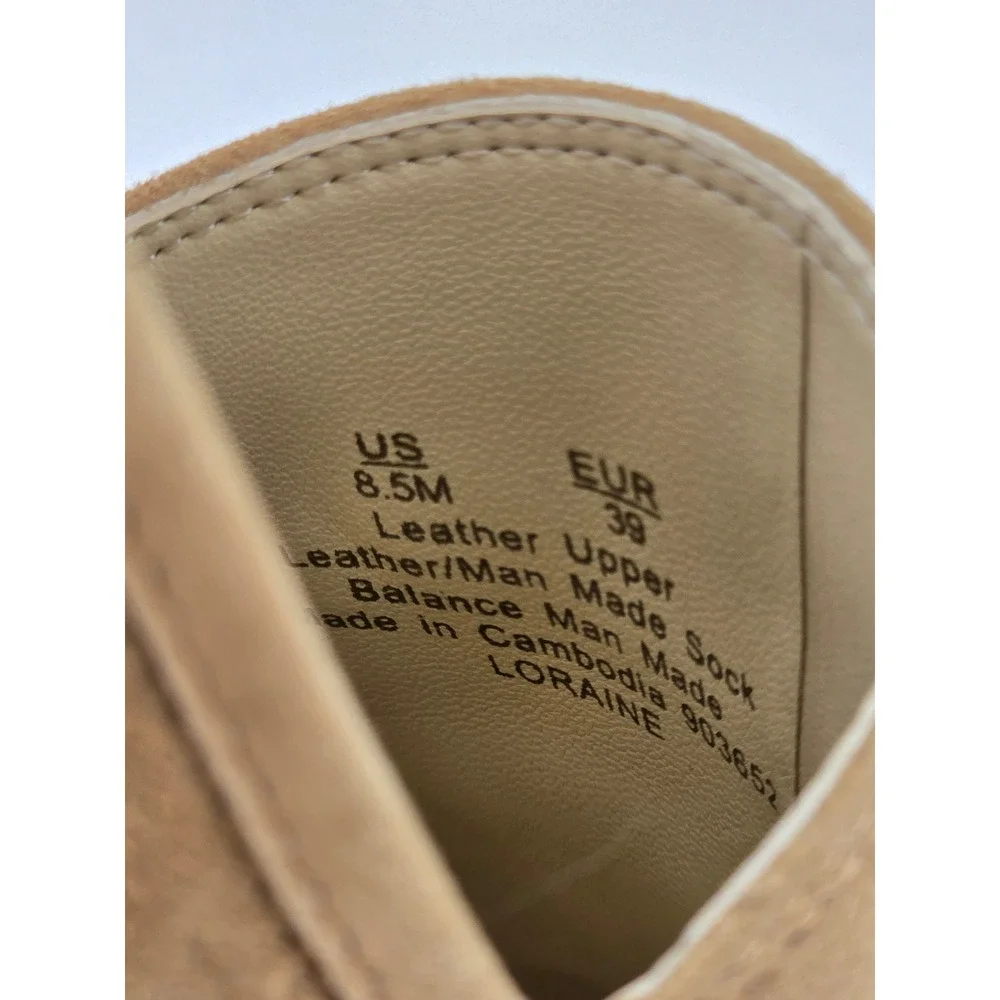 Sam Edelman Loraine Loafers Womens 8.5M Tan Suede Bit Detail -Good